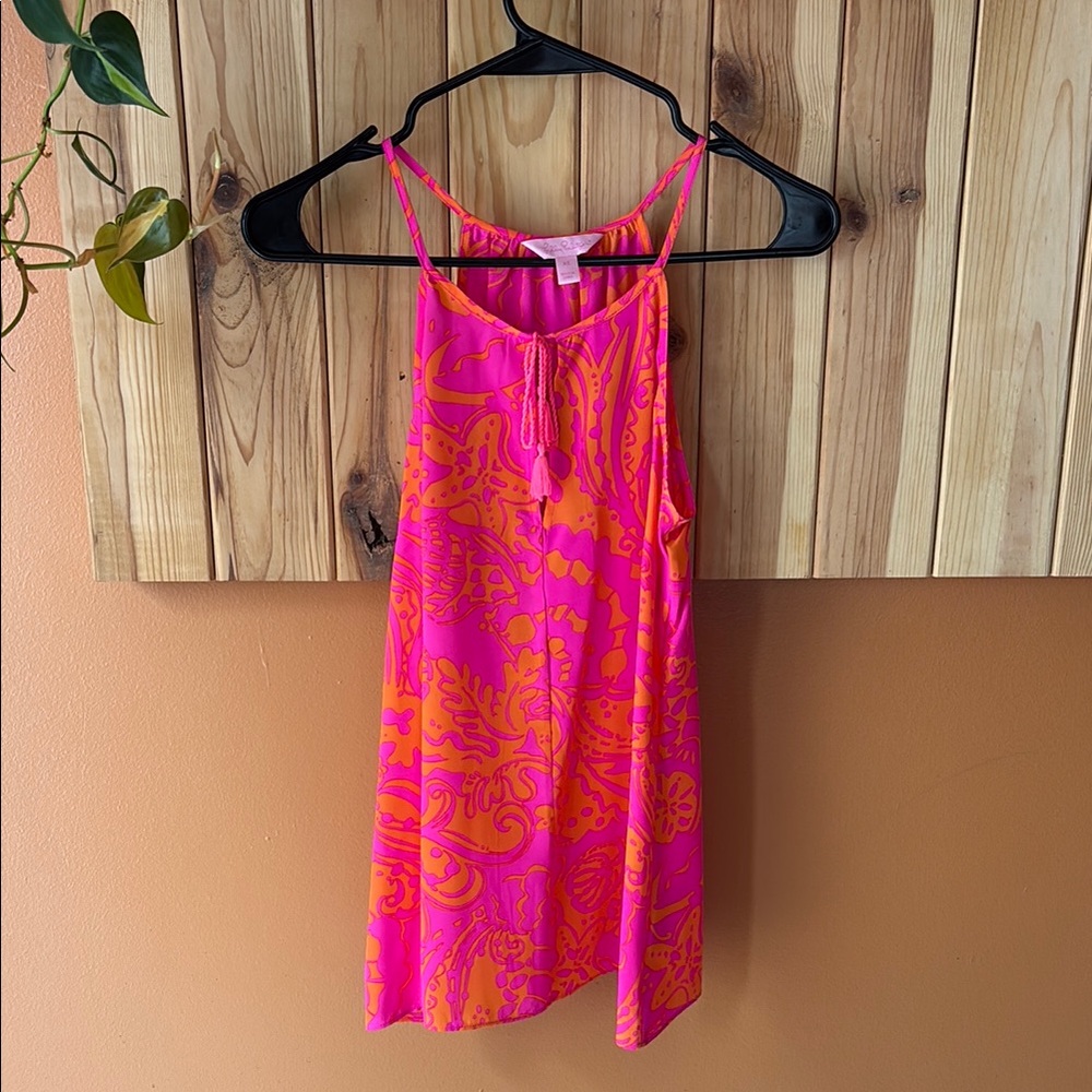 Lilly Pulitzer Vibrant Pink and Orange Silk Limited Edition
